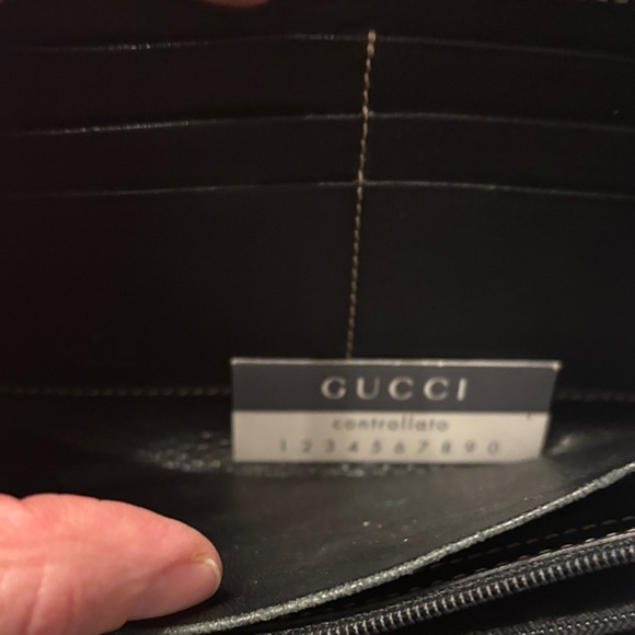 Gucci sherryline Black Leather Zip Wallet - Picture 16 of 17